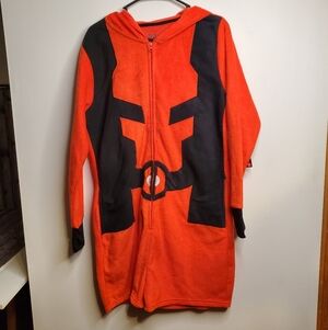 Marvel Deadpool Hooded Zip Up Romper Size XL